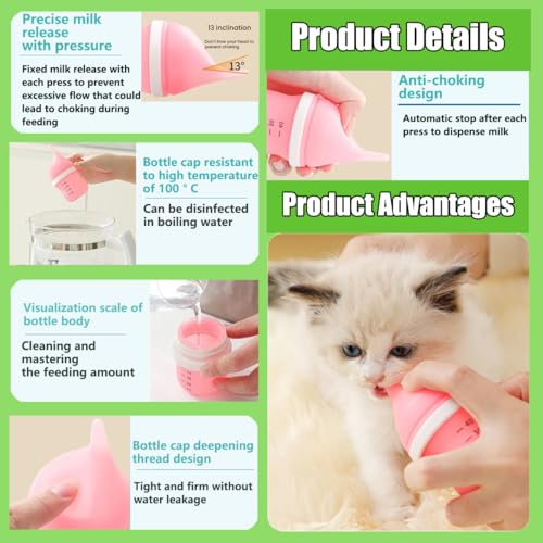 Kitten Bottles for Nursing (Pink)