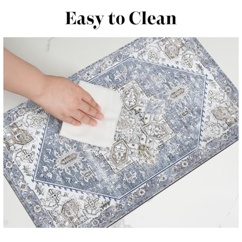 Dog Food Mats for Floors (Blue / M(16"×24"))