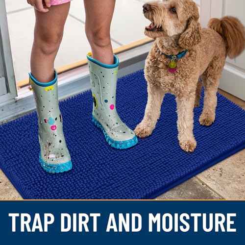 Dog Door Mat for Muddy Paws 47x24 (Royal Blue / 47"X24")