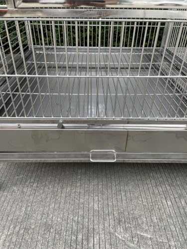 SUS201 Stainless Steel Double Twin Bird Cage for Parrots