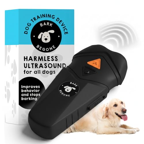 Ultrasonic Dog Bark Deterrent & Behavior Corrector (Black Rechargeable (1 Pack))