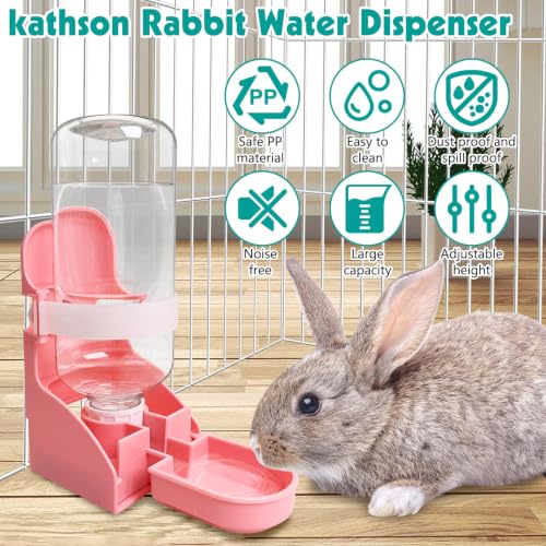 Rabbit Water Bottle (2PCS Water Dispenser, Blue+Pink)