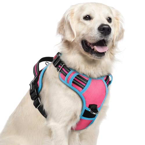 Dog Harness for Large (Pink & Blue / X-Large)