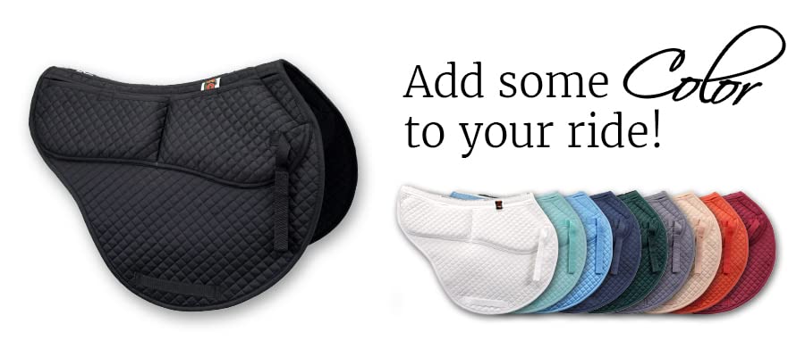 All Purpose Contoured Correction Saddle Pad with Adjustable Memory Foam Inserts for Custom Support (Lilac Gray)