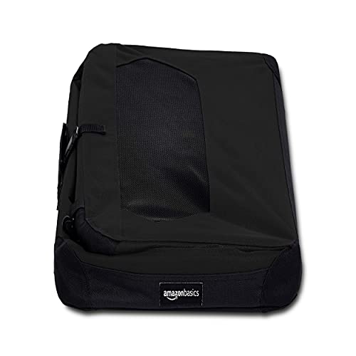 Folding Portable Soft Pet Dog Crate Carrier Kennel (BLACK / 26.2"L x 17.8"W x 18.1"H)