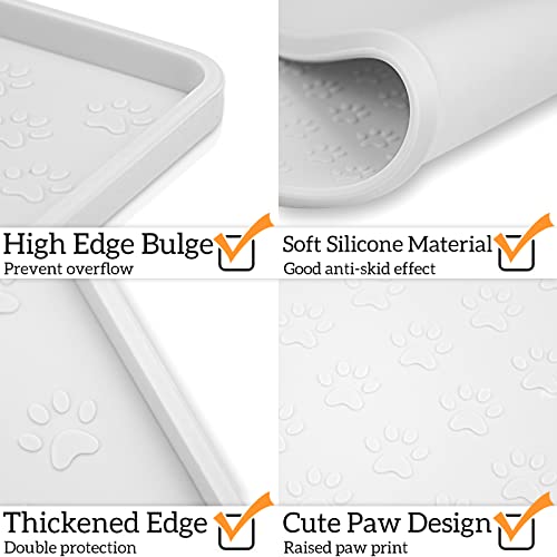 Pet Placemat for Dog and Cat (31.5"L x 23.6"W / White)