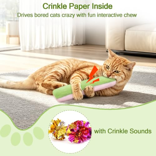 Refillable Catnip Cat Toys Pillows (10.1Inches)
