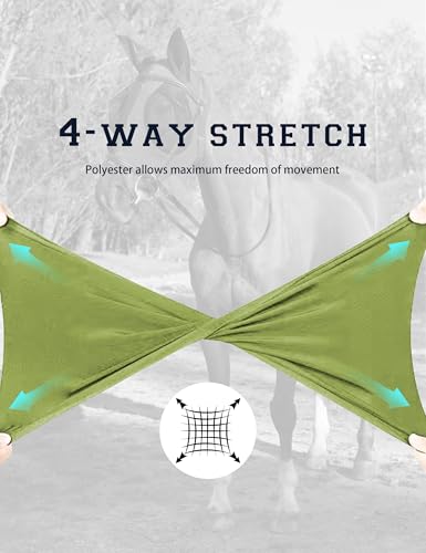 Horse Fly Mask with Ears (Olive Green / Medium)