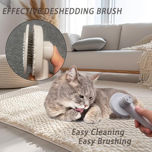 Cat Grooming Brush Kit 6 Tools (White)