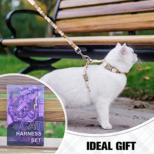 Cat Harness and Leash Set (Small(Chest: 10"-15") / Beige)
