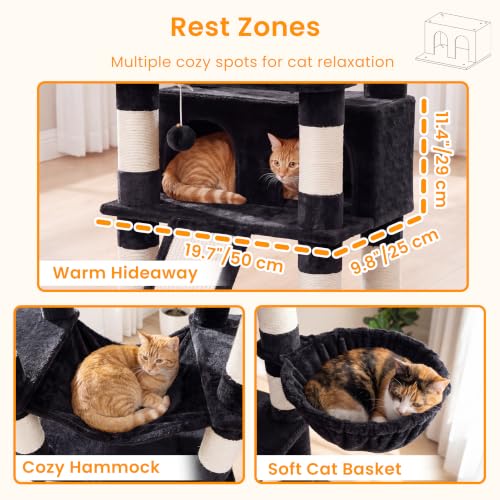 Tall Cat Tree 78 (Smoky Gray / 70 inch)