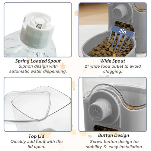 Rabbit Food & Water Dispenser (Grey)