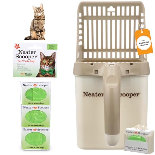 Neater Scooper Standard Cat Litter Scoop (Tan / Standard - 60 Bags)