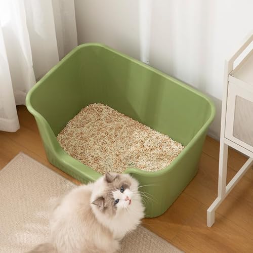 Extra Large Litter Box with High Sides 25.27" Lx17.83 Wx13.11 H (Green)