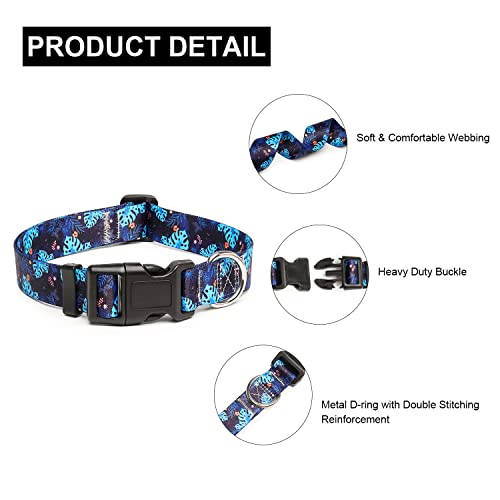 Adjustable Dog Collar (Medium / Monstera)