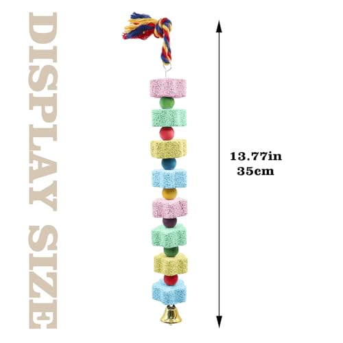 2 Pack Bird Chewing Toy (Multi-colored / 13.77 inch Long)