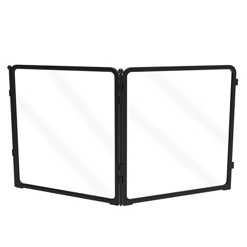 2 Add on Acrylic Panels for AuraSpace Pro Dog Playpen (Black / 24"H)