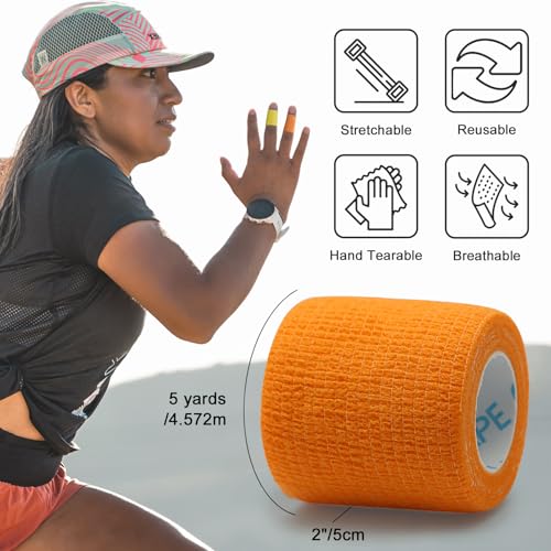 Self Adherent Cohesive Bandages Wrap 24Packs 2" x 5 Yards (Mix / 2 In x 5 Yards)