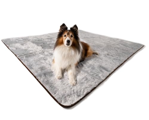PupProtector Waterproof Throw Blanket for Dogs and Cats (Short Grey / Large (80" L x 62" W))