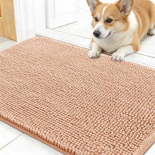 Dog Door Mat for Muddy Paws 30x17 (Peach / 30" X 17")
