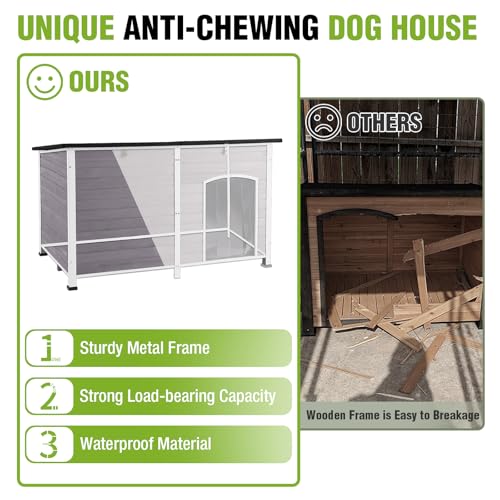 Extra Large Heated Dog House Outdoor Insulated for Winter