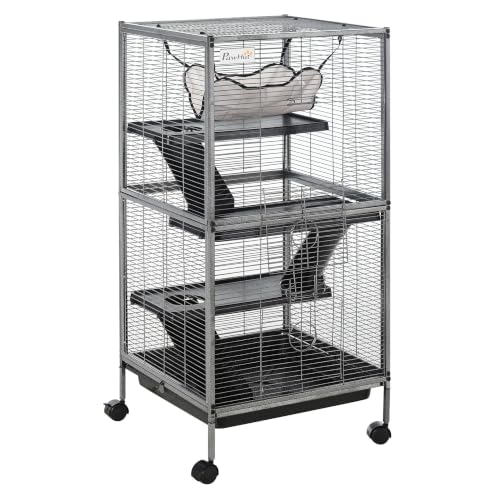 Metal Small Animal Cage (20.5"L x 20.5"W x 44.8"H / Grey)