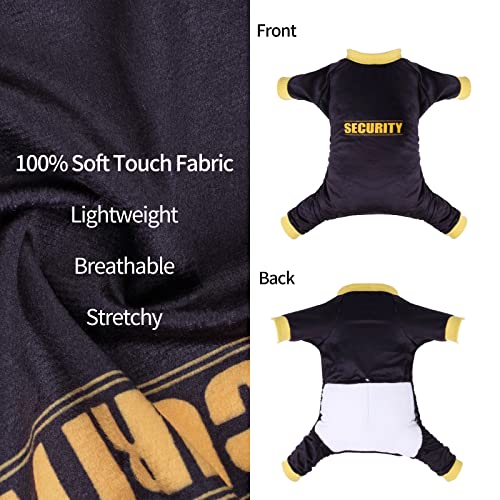 Dog Christmas Pajamas Puppy Onesies Small Dogs Soft Pjs Coat Cat Apparel Comfy Pet Clothes Outfit Doggie Bodysuit P264M (Medium / A05-Security)