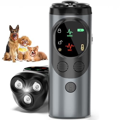 Dog Sonic Bark Deterrents Devices for Own or Neighbor's Dog (Grey)