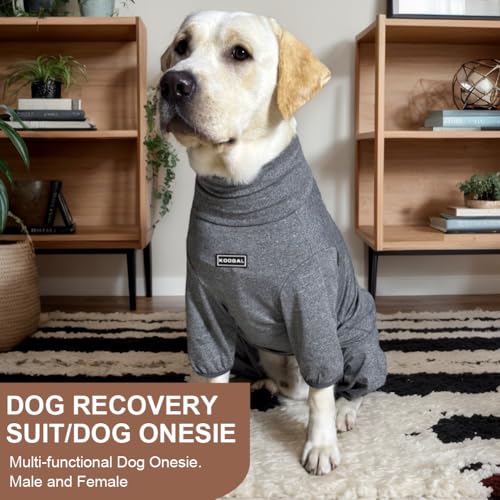 Dog Pyjamas PJS Sweater Clothes and Home Clothing Suitable for Medium to Large Breeds of Dogs (Thin Flower Gray / 3XL)