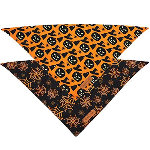 Halloween Dog Bandanas 2 Pack (Halloween / X-Large)