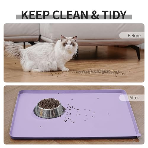 Silicone Pet Feeding Mat (Lilac Purple / 18.5" x 11.5")