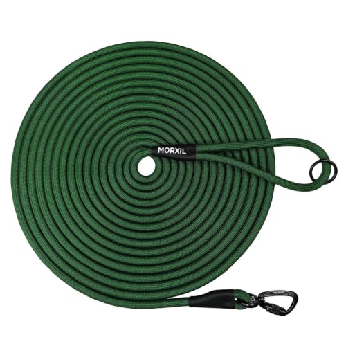 Long Dog Leash (Dark Green / 30FT*0.4" Single Handle)
