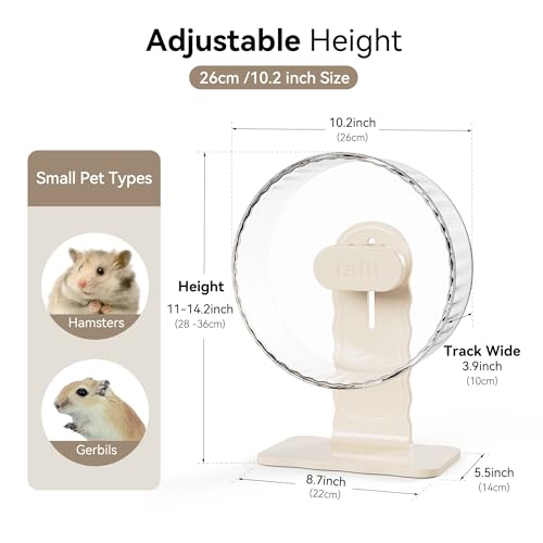 Super‑Silent Hamster Exercise Wheel (10.2inch / Transparent)
