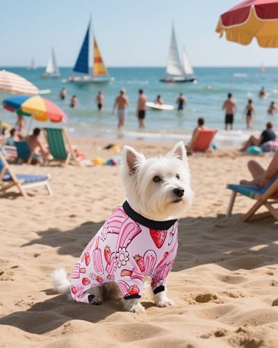 4 Pack Pink Dog Pajamas for Small Doggies (Small)