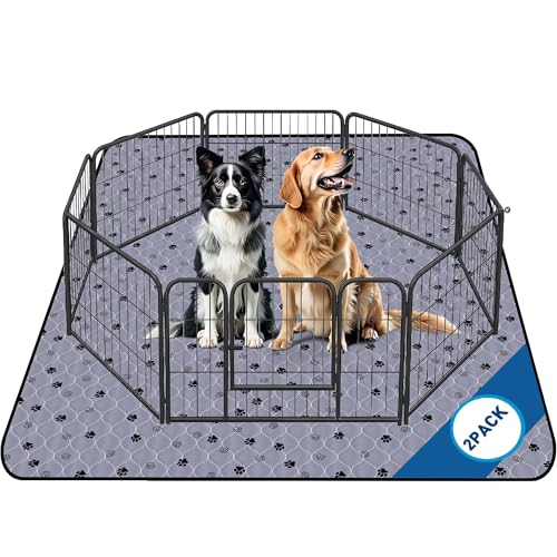 Washable Pee Pads for Dogs (Gray / 63*63 Inch (Pack of 2))