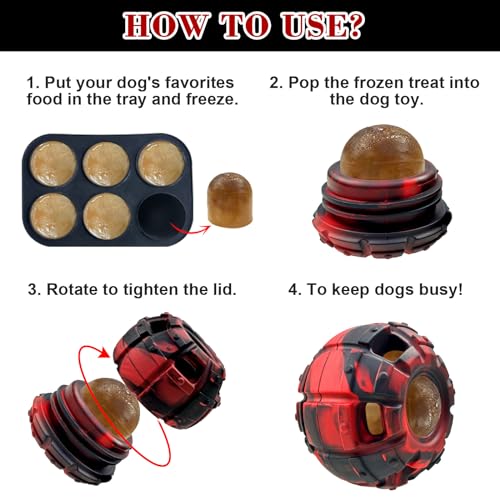 Interactive Dog Chew Toy (red / Large)
