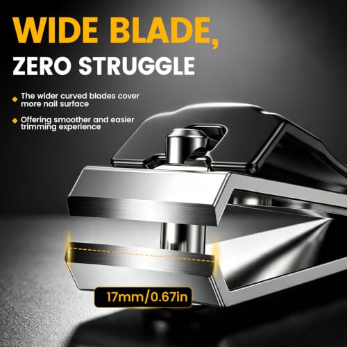 Large Nail Clipper for Men & Women (Black / Big - Set of 1)