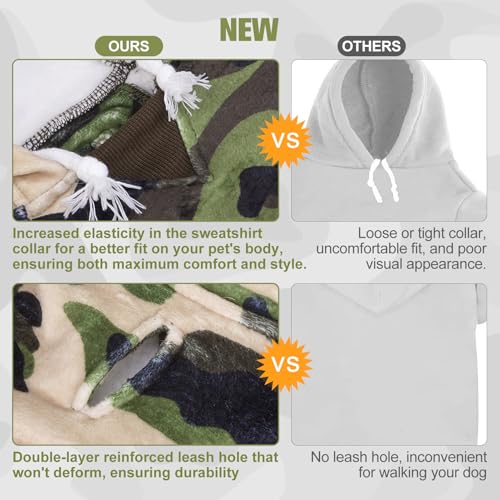 Dog Hoodie for Small Medium Dogs Puppy (Medium / Army Green)