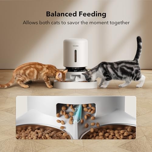 Automatic Cat Feeder with Camera for Two Cats (White / 5L (With Camera))