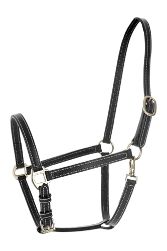 Fremont Soft Synthetic Leather Horse Halter (Black / Cob)
