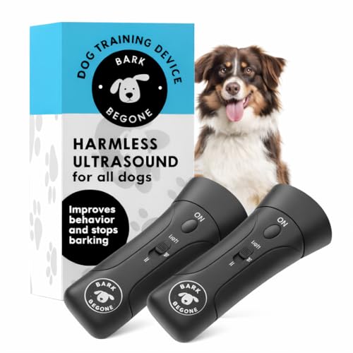 Ultrasonic Dog Bark Deterrent & Behavior Corrector (Black 9V (2 Pack))