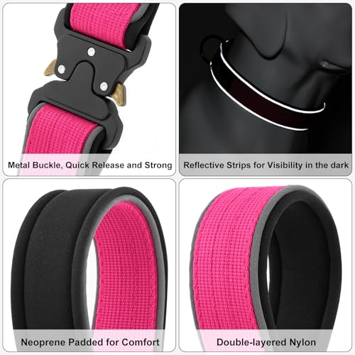 Tactical Dog Collar (S / Hot Pink)