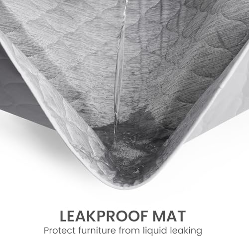 Deluxe Leakproof Cooling Blanket for Large Dogs Q (Heather Silver Grey / 60*80)