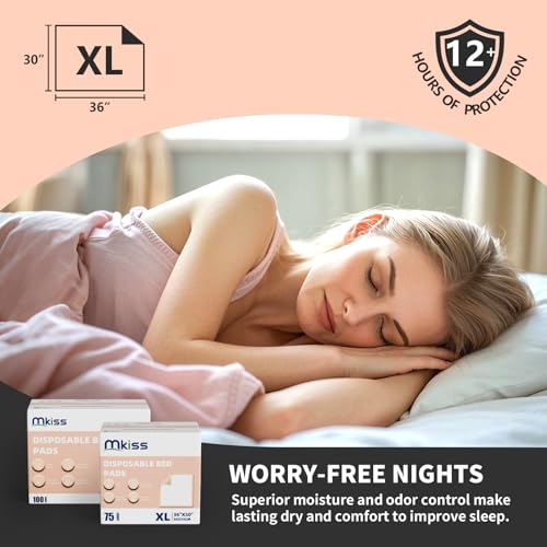 Bed Pads Disposable [100 Count] Adult Incontinence Underpads 30" x 36" Heavy Duty Absorbent Pee Pad (30"x36"(100 Count))