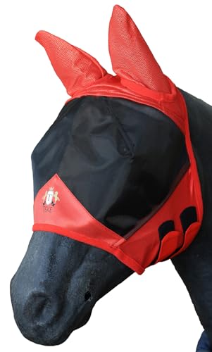Fine Mesh Horse Fly Mask w (Full / Red)
