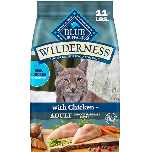 Wilderness Chicken Indoor Hairball Control Dry Cat Food (11 Pound (Pack of 1))