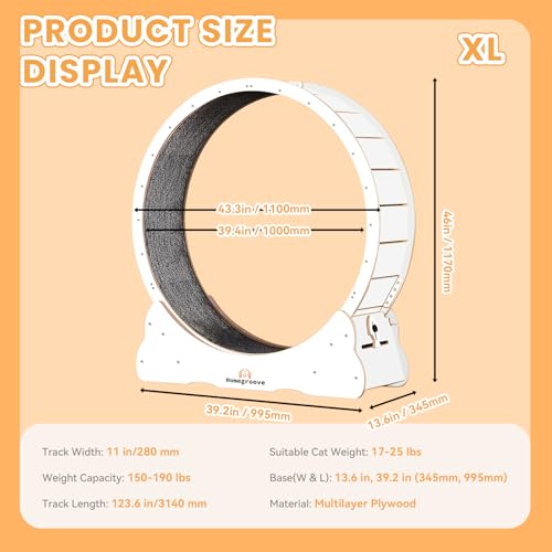 Cat Running Wheel (XL / White)