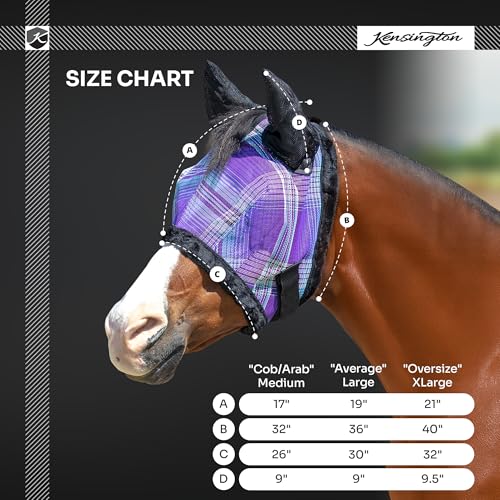 Horse Fly MASK with Fleece Ears and Forelock Hole (XL (Large Horse) / 500 - Desert Sand)