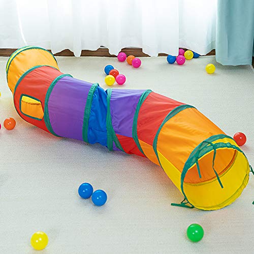 Cat Tunnel Toys for Indoor Cats Kittens Rabbits (47" (Shape S) / Pink)