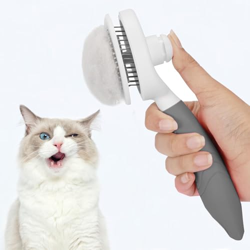 Self Cleaning Slicker Brush (1Pack Gray)